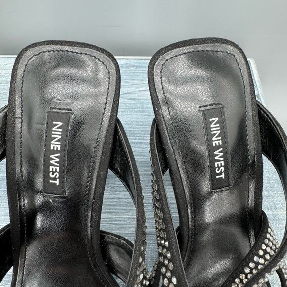 NEW Nine West Adyson2 Rhinestones Slip on Pumps Black Size 8M - Picture 4 of 10